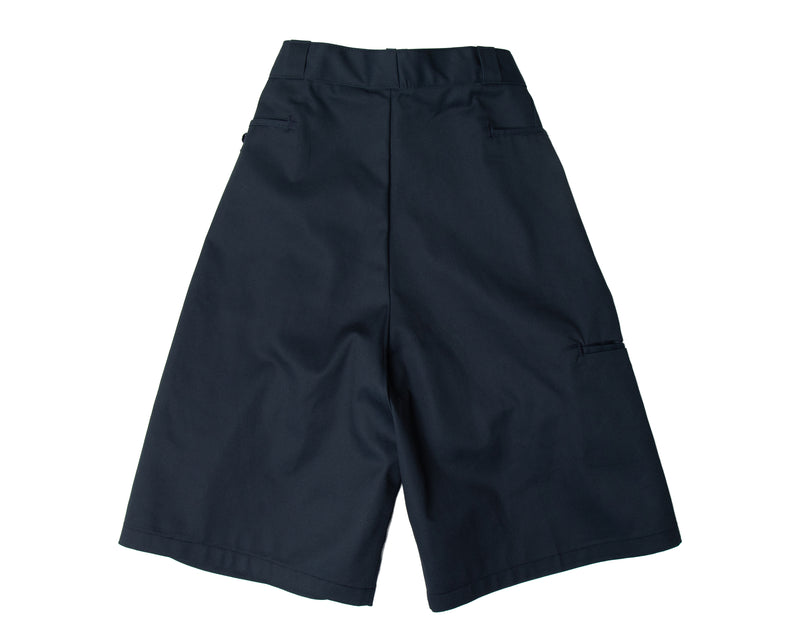 Double Pleat Shorts |Navy|
