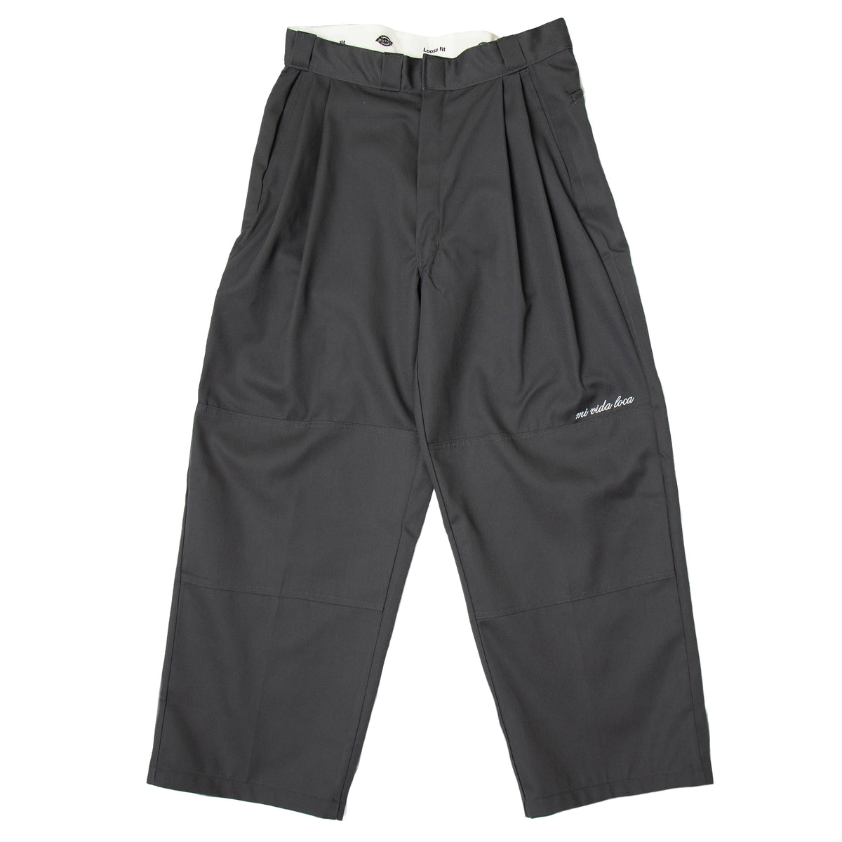 Double Pleat Pants |Charcoal|