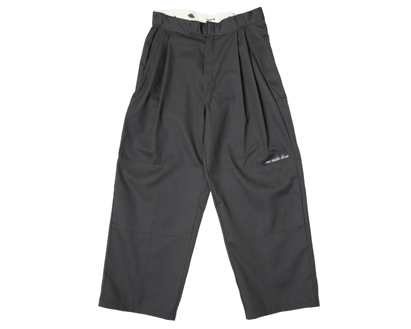 Double Pleat Pants |Charcoal|