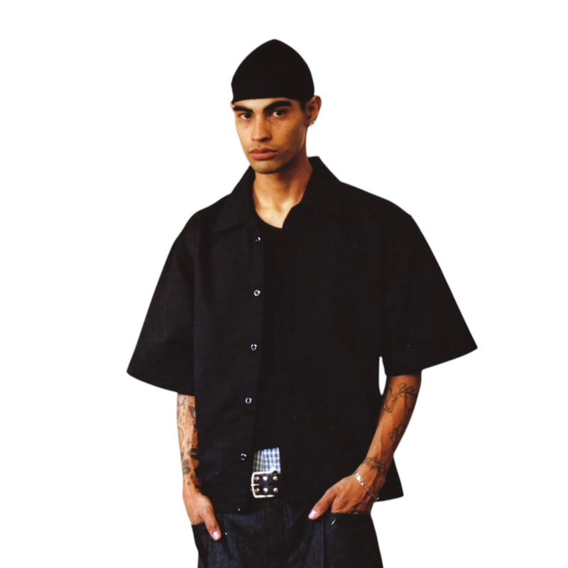 STRUCTURED WORK SHIRT - BLACK