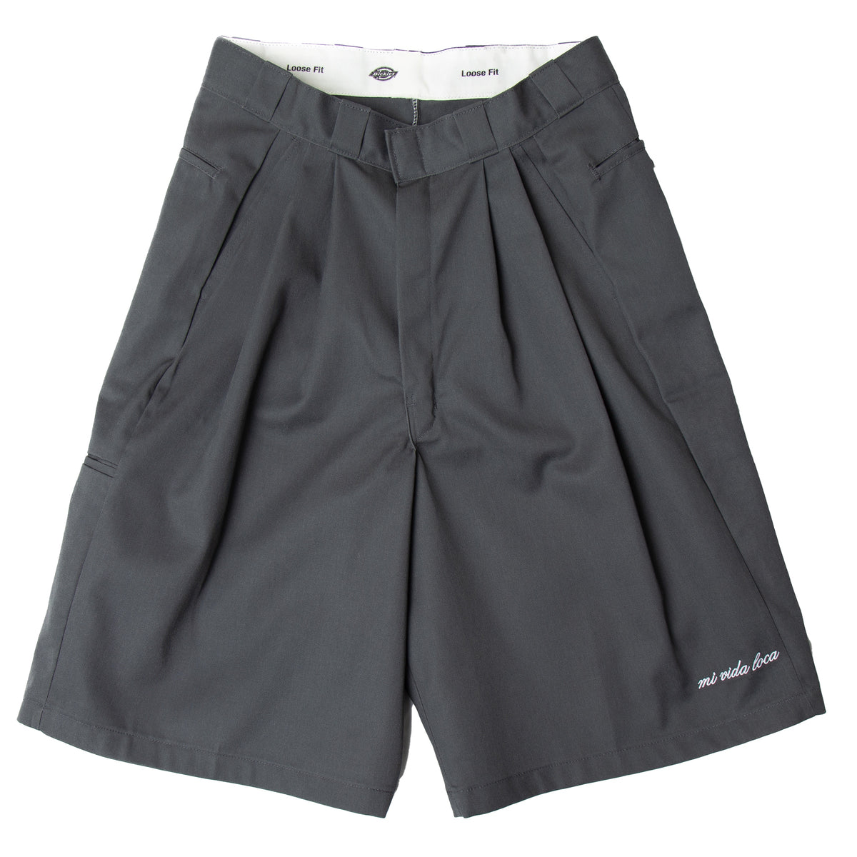 Double Pleat Shorts |Charcoal|