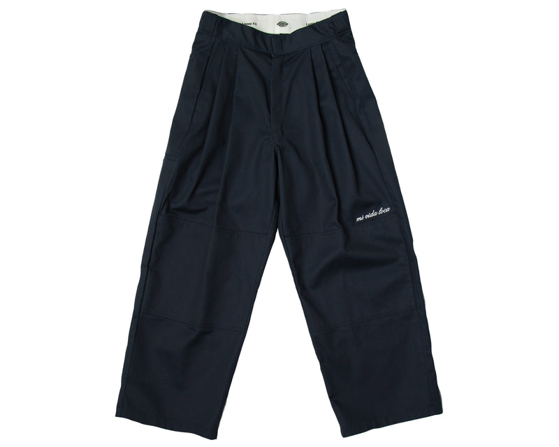 Double Pleat Pants |Navy|