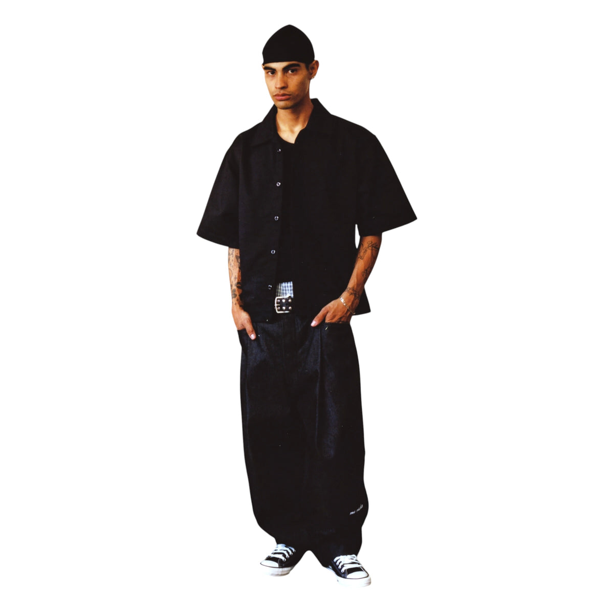 STRUCTURED WORK SHIRT - BLACK (Hover)