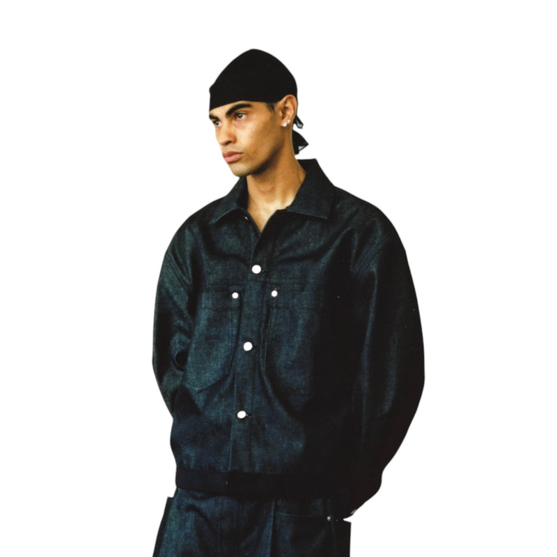 MATIAS TRUCKER JACKET - BLACK