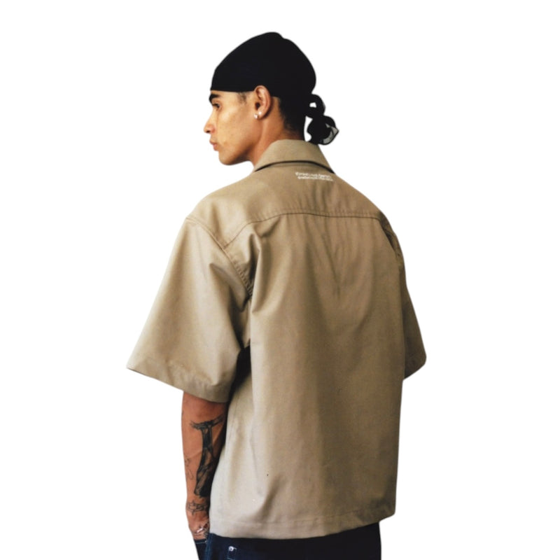 STRUCTURED WORK SHIRT - KHAKI