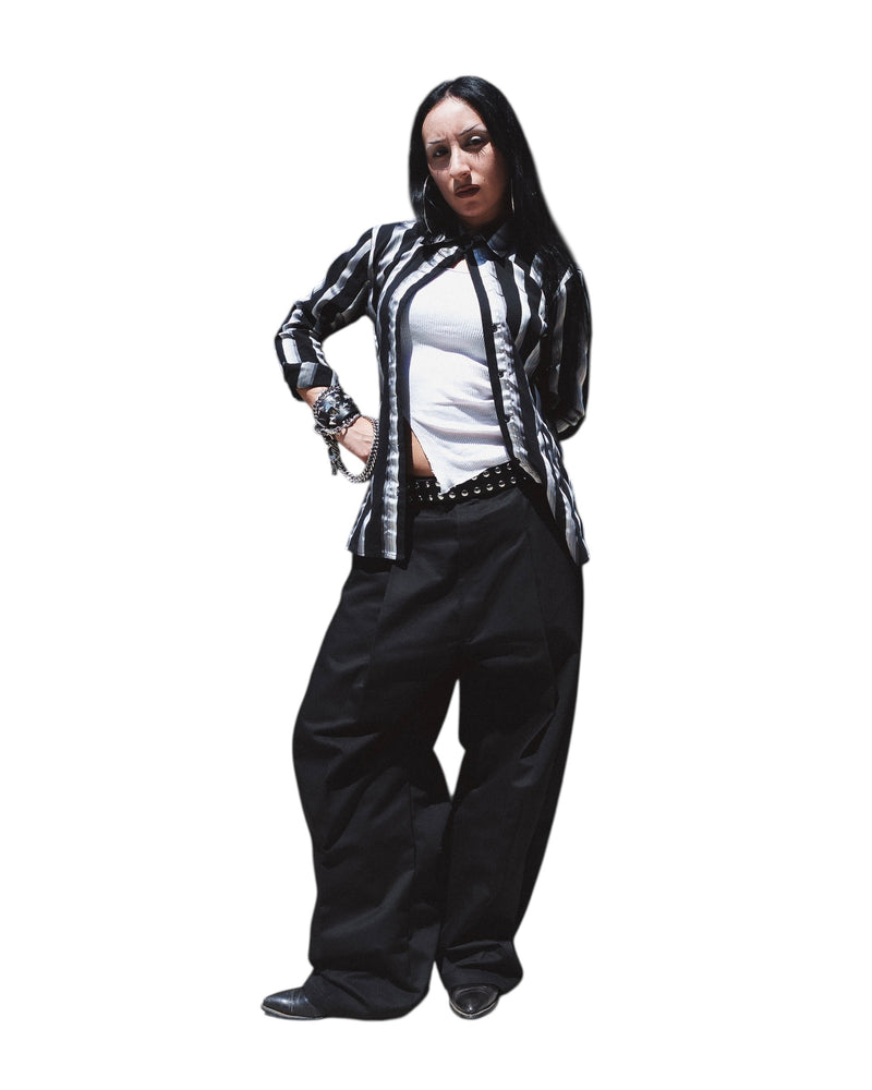 WIDE PLEATED TROUSERS