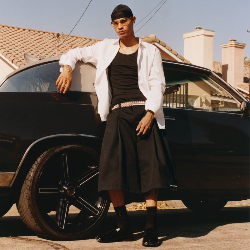 WIDE PLEATED SHORTS
